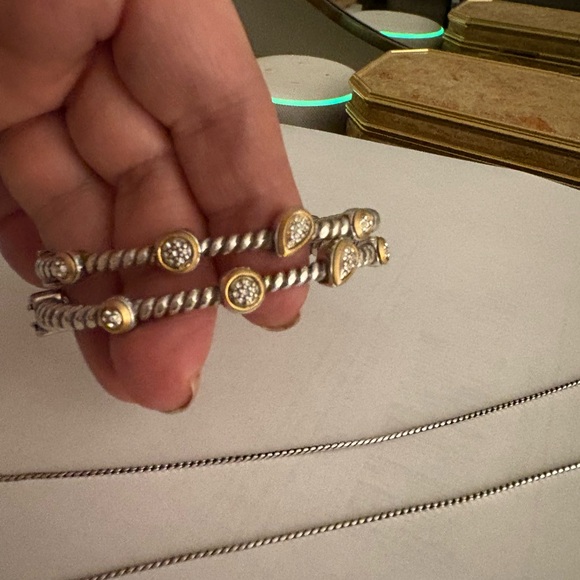 Brighton Massandra Two Hinged Bracelets and Pave Pendant Necklace - Picture 3 of 3